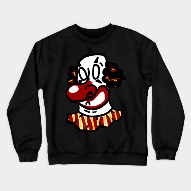 Bald Stripey Clown Crewneck Sweatshirt by Brieana